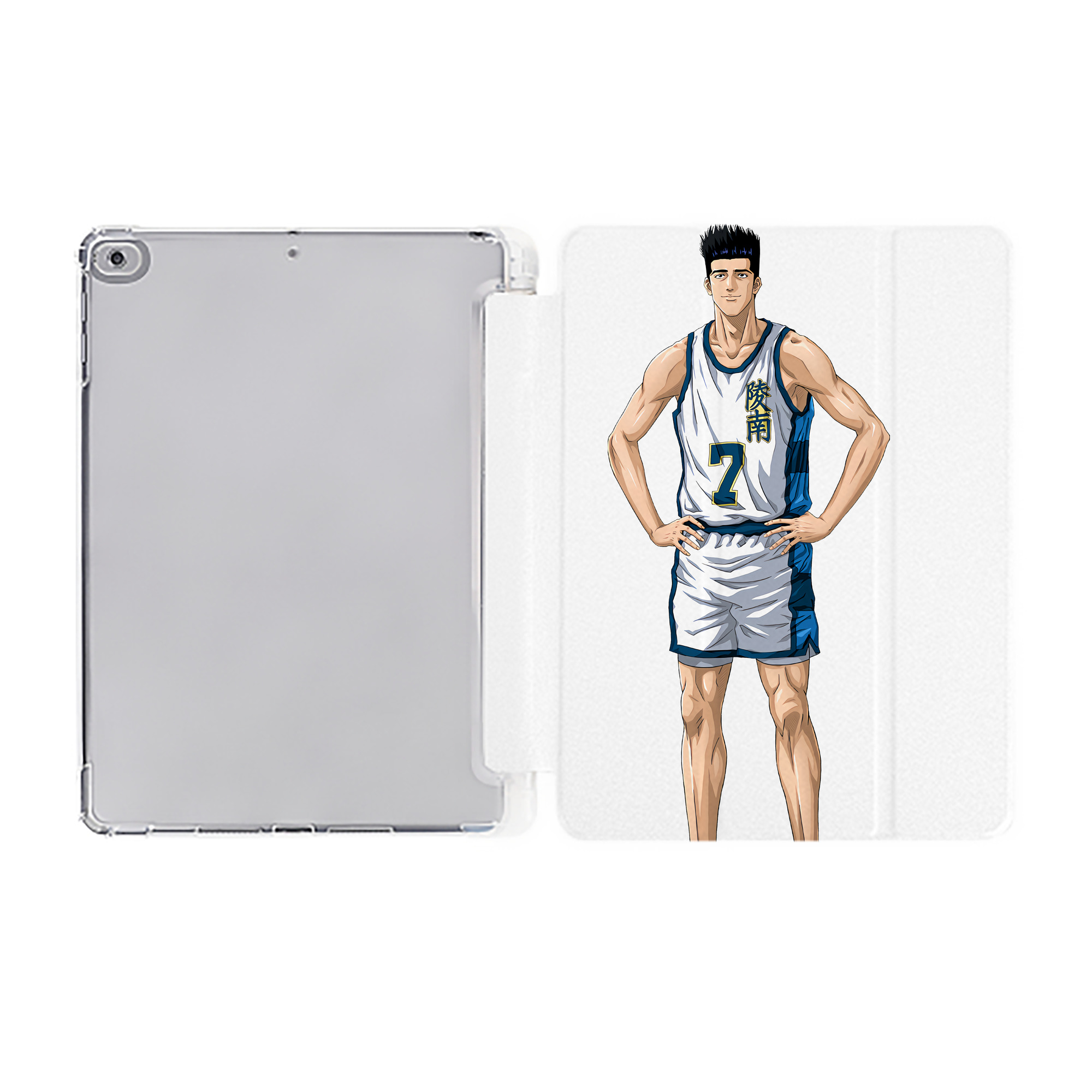 （画像用） SLAM DUNK／スラムダンク IPad ケース ペン収納付き 三つ折りスタンド PUレザー×シリコン 対応機種9.5/10.5/10.9インチ